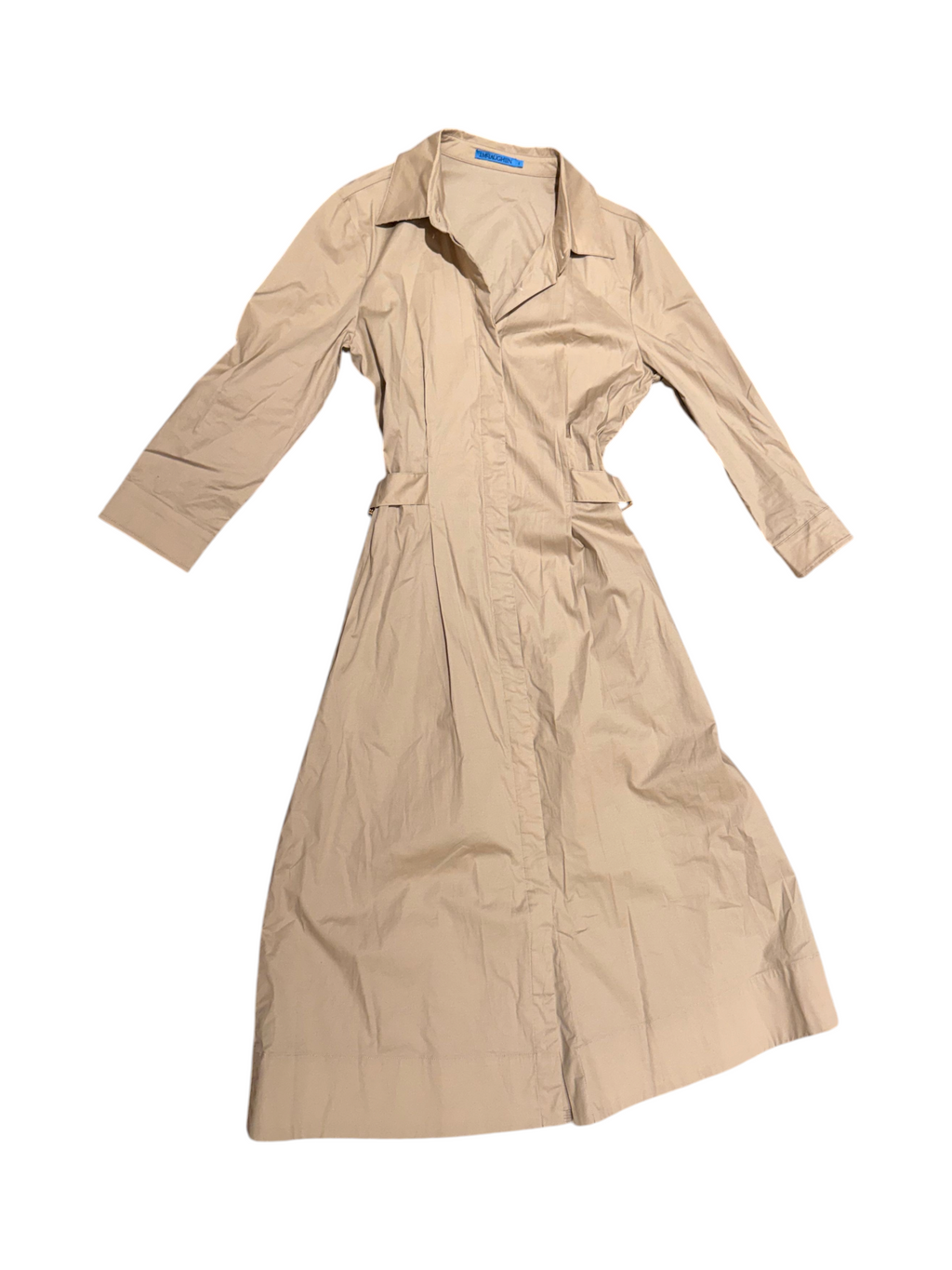 J. McLaughlin Beige Cotton Dress with D-Ring Belt - Small - Image 2