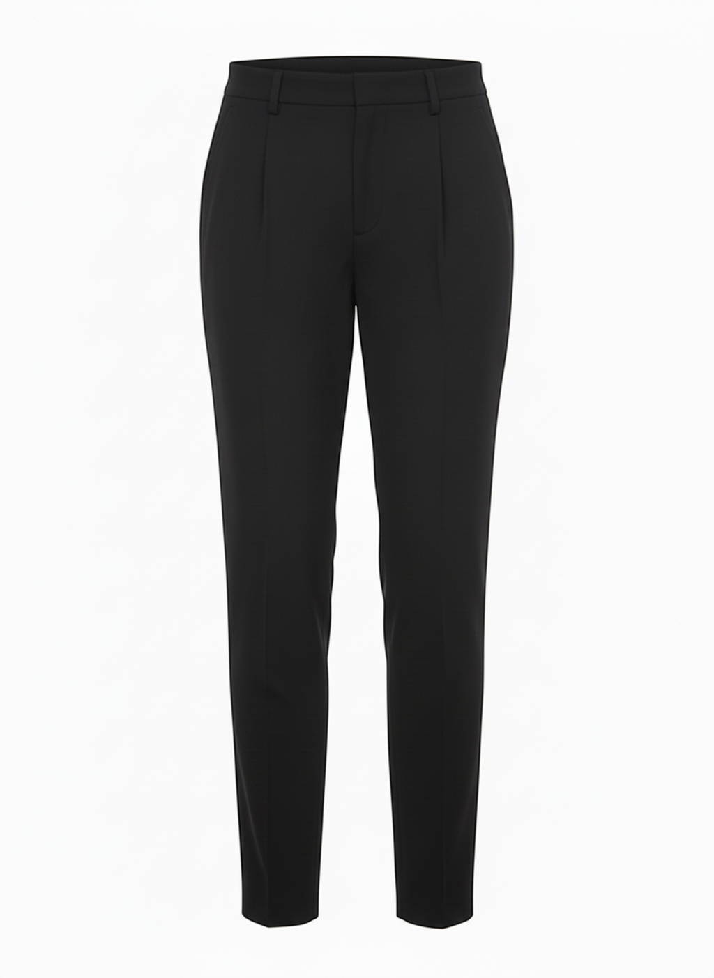 Nili Lotan Black Cotton Twill Single Pleat Pant Size 4 - Image 1