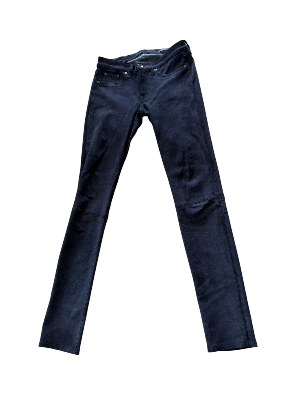 Rag & Bone Navy Suede Skinny Jeans Size 27 - Image 2