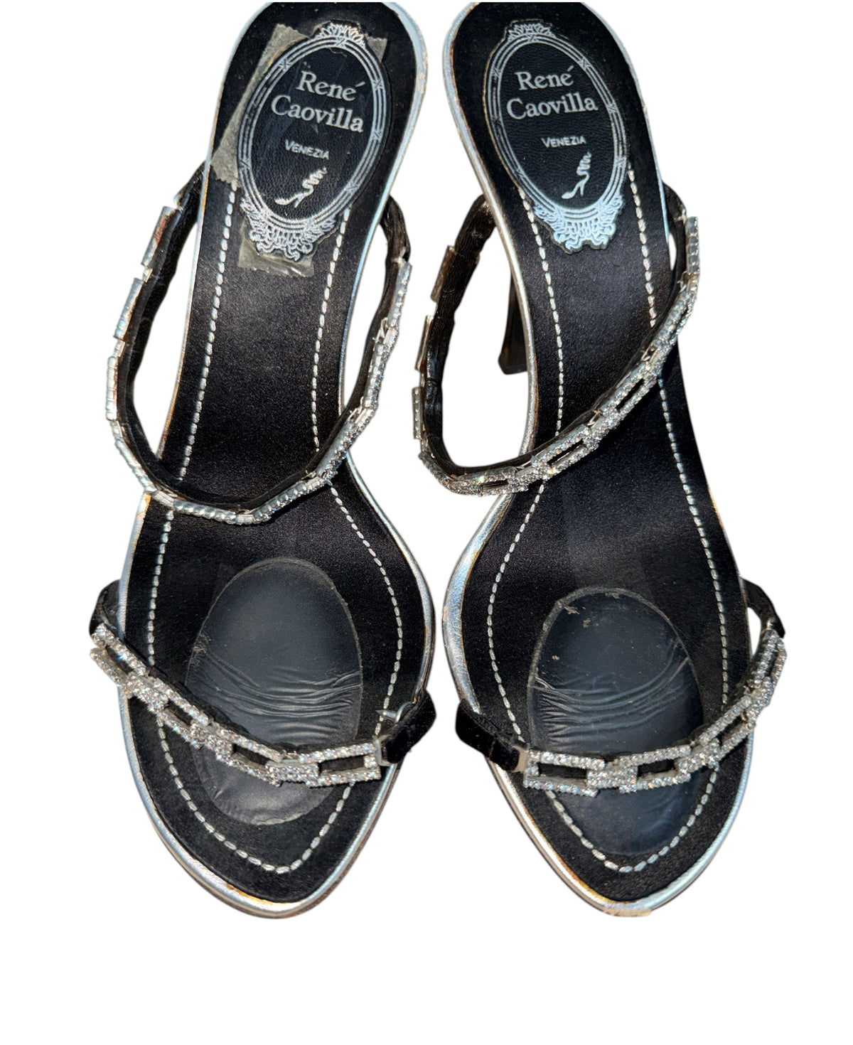 Rene Caovilla Crystal-Embellished Sandals EU 37/US 7 - Image 1