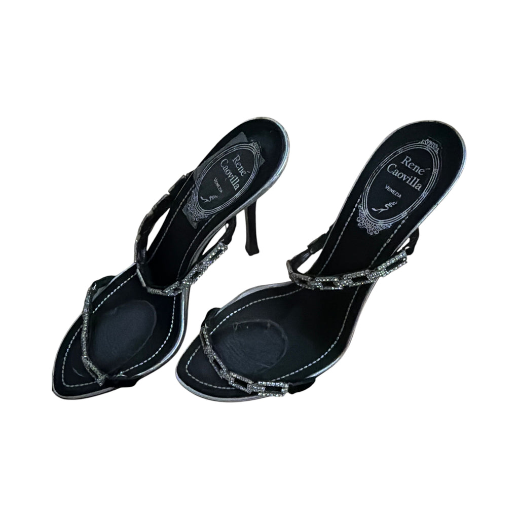 Rene Caovilla Crystal-Embellished Sandals EU 37/US 7 - Image 2