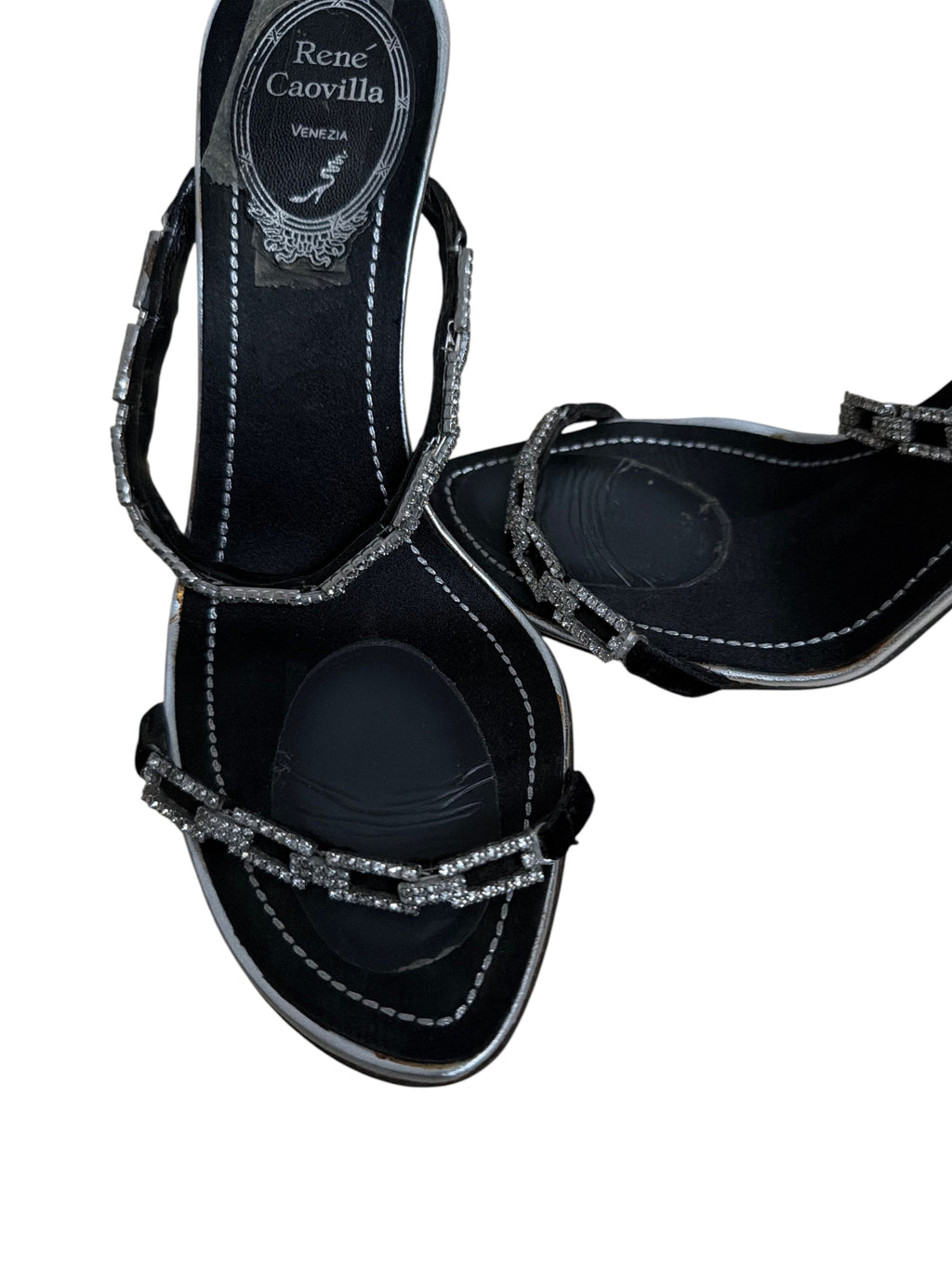 Rene Caovilla Crystal-Embellished Sandals EU 37/US 7 - Image 4